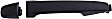 81009 Front, Passenger Side Textured Black Exterior Door Handle, Without Key Hole, Help Series
