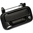 81076M Help Series Tailgate Handle and Bezel, Black Metal Without Camera Hole Without Key Hole