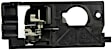 81117 Front, Passenger Side Textured Gray Interior Door Handle, With Door Lock Button, Help Series