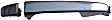 81167 Front, Passenger Side Smooth Black Exterior Door Handle, Without Key Hole, Help Series