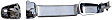 81167 Front, Passenger Side Smooth Black Exterior Door Handle, Without Key Hole, Help Series