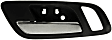 81188 Front, Driver Side Chrome Lever with Black Bezel Interior Door Handle, Help Series