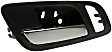 81188 Front, Driver Side Chrome Lever with Black Bezel Interior Door Handle, Help Series