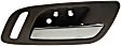 81190 Front, Passenger Side Brown bezel with chrome lever Interior Door Handle, Help Series