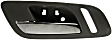 81198 Front, Driver Side Gray bezel with chrome lever Interior Door Handle, With Door Lock Button, Help Series