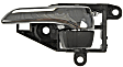 81265 Driver Side Chrome lever Interior Door Handle, With Door Lock Button, Help Series