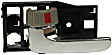 81281 Front Or Rear, Driver Side Gray bezel with chrome lever Interior Door Handle, With Door Lock Button, Help Series