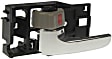 81281 Front Or Rear, Driver Side Gray bezel with chrome lever Interior Door Handle, With Door Lock Button, Help Series