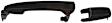 81344 Front, Passenger Side, or Rear, Driver or Passenger Side Textured Black Exterior Door Handle, Without Key Hole, Help Series