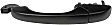 81382 Driver or Passenger Side Smooth Black Exterior Door Handle, Without Key Hole, Help Series