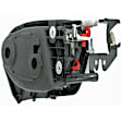 81434 Driver Side Gray bezel with chrome lever Interior Door Handle, With Door Lock Button, Coupe, Help Series