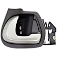 81434 Driver Side Gray bezel with chrome lever Interior Door Handle, With Door Lock Button, Coupe, Help Series
