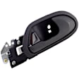 81438 Front, Driver Side Smooth Gray Interior Door Handle, With Door Lock Button, Sedan, Help Series