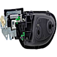 81438 Front, Driver Side Smooth Gray Interior Door Handle, With Door Lock Button, Sedan, Help Series