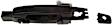 81526 Front, Driver Side Smooth Black Exterior Door Handle, With Key Hole, Help Series