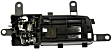 81537 Front, Driver Side Chrome Lever with Black Bezel Interior Door Handle, With Door Lock Button, Help Series