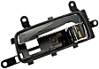 81537 Front, Driver Side Chrome Lever with Black Bezel Interior Door Handle, With Door Lock Button, Help Series