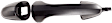 81587 Rear, Driver Side Smooth Black Exterior Door Handle, Without Key Hole, Help Series