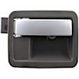 81637 Front Or Rear, Passenger Side Beige bezel with smooth silver lever Interior Door Handle, With Door Lock Button, Help Series