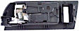 81773 Front, Passenger Side Chrome lever Interior Door Handle, With Door Lock Button, Help Series