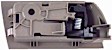 81782 Rear, Driver Side Gray Interior Door Handle, With Door Lock Button, Help Series