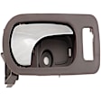 81813 Rear, Passenger Side Chrome lever Interior Door Handle, With Door Lock Button, Help Series
