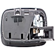 81890 Front, Driver Side Chrome Lever with Black Bezel Interior Door Handle, With Door Lock Button, Help Series