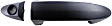 81960 Front, Driver or Passenger Side Smooth Black Exterior Door Handle, Without Key Hole, Help Series