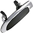 81981 Rear, Driver Side Chrome bezel with black lever Exterior Door Handle, Without Key Hole, Help Series