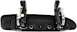 81981 Rear, Driver Side Chrome bezel with black lever Exterior Door Handle, Without Key Hole, Help Series