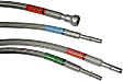 2000 GMC Sierra 2500 - Fuel Line, 0.31 in. ID; 0.51 in. OD, Extended Cab Pickup, Braided Steel Line, Silver, Stainless Steel