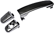 82012 Front or Rear, Driver or Passenger Side Satin Chrome Exterior Door Handle, Without Key Hole, Help Series