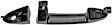 82069 Front, Driver Side Textured Black Exterior Door Handle, With Key Hole, Help Series