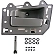 82134 Front, Driver Side Textured Gray Interior Door Handle, Help Series