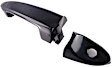 82181 Front, Driver or Passenger Side Smooth Black Exterior Door Handle, With Key Hole, Help Series