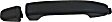 82395 Rear, Driver or Passenger Side Textured Black Exterior Door Handle, Without Key Hole, Help Series