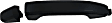 82536 Front, Passenger Side Black Exterior Door Handle, Without Key Hole, Help Series