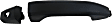 82537 Front, Driver Side Black Exterior Door Handle, Without Key Hole, Help Series