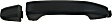 82538 Rear, Driver or Passenger Side Black Exterior Door Handle, Without Key Hole, Help Series