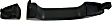 82538 Rear, Driver or Passenger Side Black Exterior Door Handle, Without Key Hole, Help Series