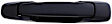 82703 Front, Driver Side Smooth Black Exterior Door Handle, Without Key Hole, Help Series