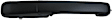 82952 Rear, Passenger Side Textured Black Exterior Door Handle, Without Key Hole, Help Series