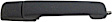 82966 Rear, Driver or Passenger Side Textured Black Exterior Door Handle, Without Key Hole, Help Series
