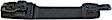 82966 Rear, Driver or Passenger Side Textured Black Exterior Door Handle, Without Key Hole, Help Series