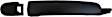 82972 Black Exterior Door Handle, Without Key Hole, Help Series