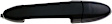83325 Front, Passenger Side, or Rear, Driver or Passenger Side Smooth Black Exterior Door Handle, Without Key Hole, Help Series