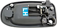 83374 Rear, Driver Side Textured Black Exterior Door Handle, With Key Hole, Help Series