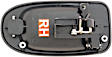 83391 Rear, Passenger Side Smooth Black Exterior Door Handle, Without Key Hole, Help Series
