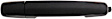 83861 Rear, Driver or Passenger Side Smooth Black Exterior Door Handle, Without Key Hole, Help Series