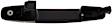83861 Rear, Driver or Passenger Side Smooth Black Exterior Door Handle, Without Key Hole, Help Series